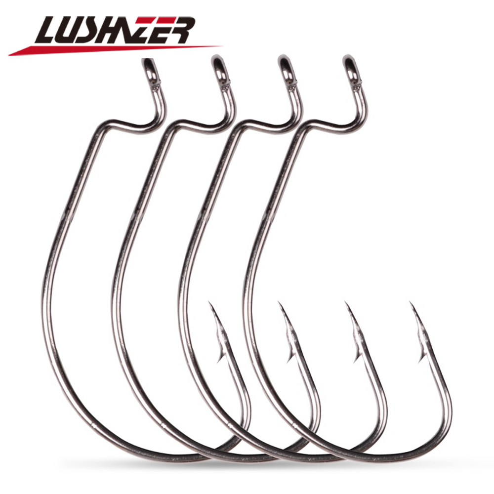 Fishing Hook Assortment - LUSHAZER 10pcs/lot Carbon Steel Fishing Hooks
