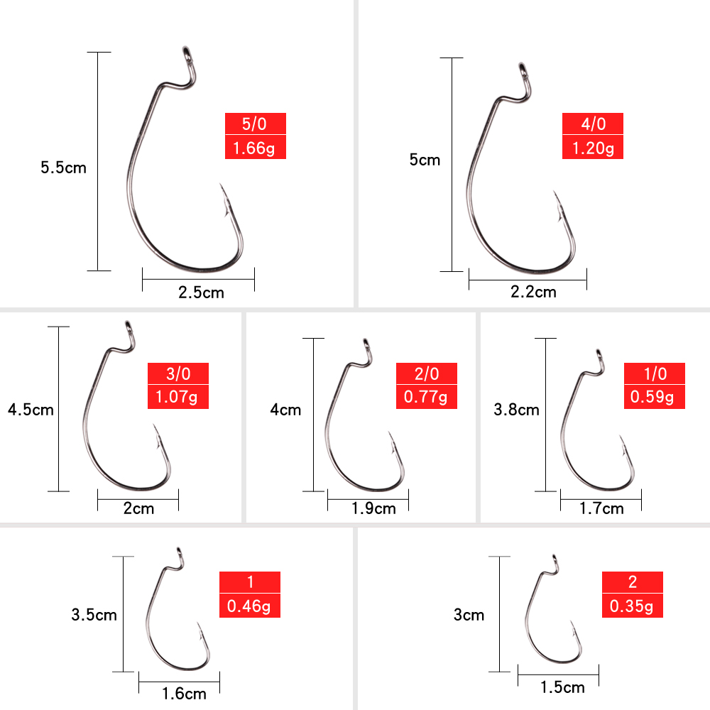 LUSHAZER 10pcs/lot Carbon Stee - Fishing Hook Assortment 评论和价格