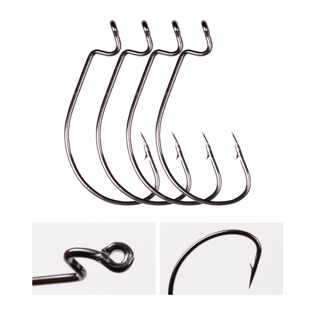 LUSHAZER 10pcs/lot Carbon Stee - Fishing Hook Assortment 评论和价格