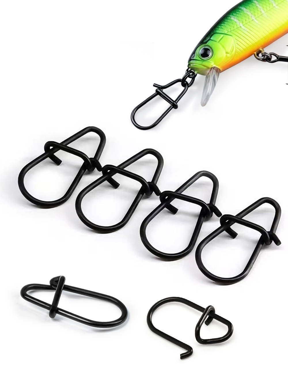 GOBAIT 100Pcs Black Stainless  - Fishing Hook Offset 评论和价格
