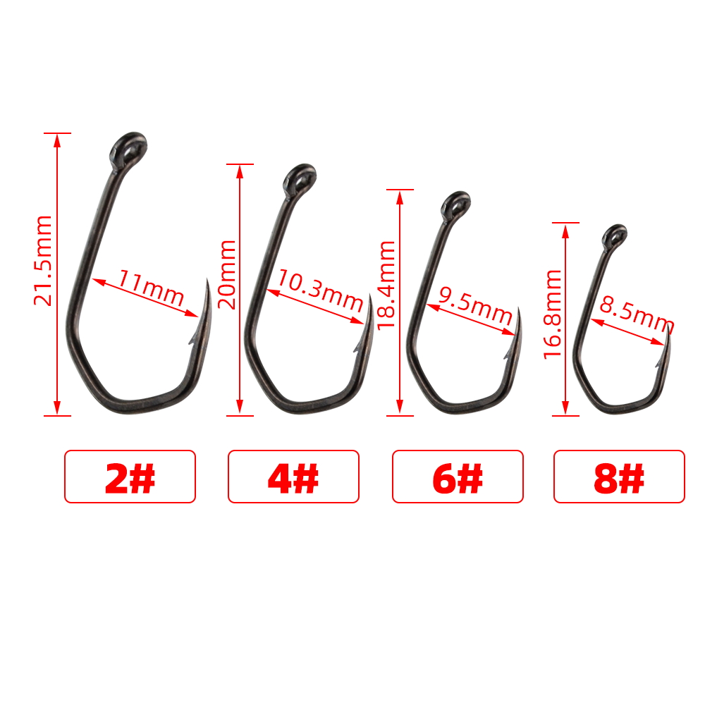 50pcs Carp Fishing Hooks Barbe - Fishing Hook Assortment 评论和价格