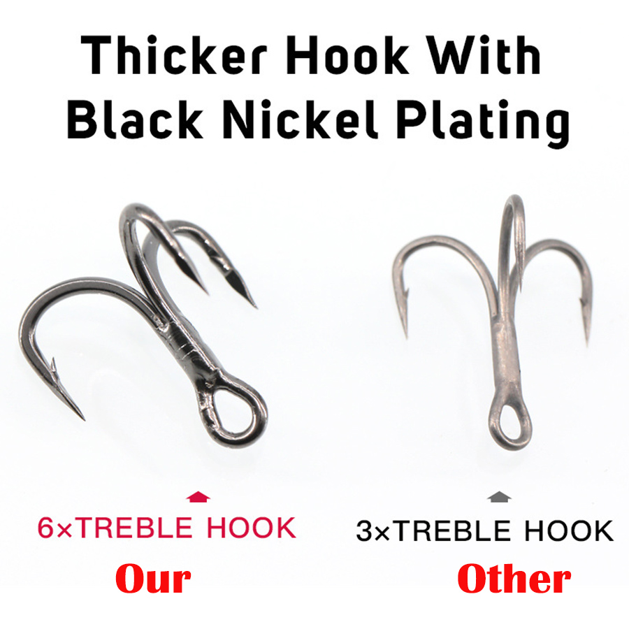 Fishing Treble Hook 6X Strong  - Fishing Hook Assortment 评论和价格